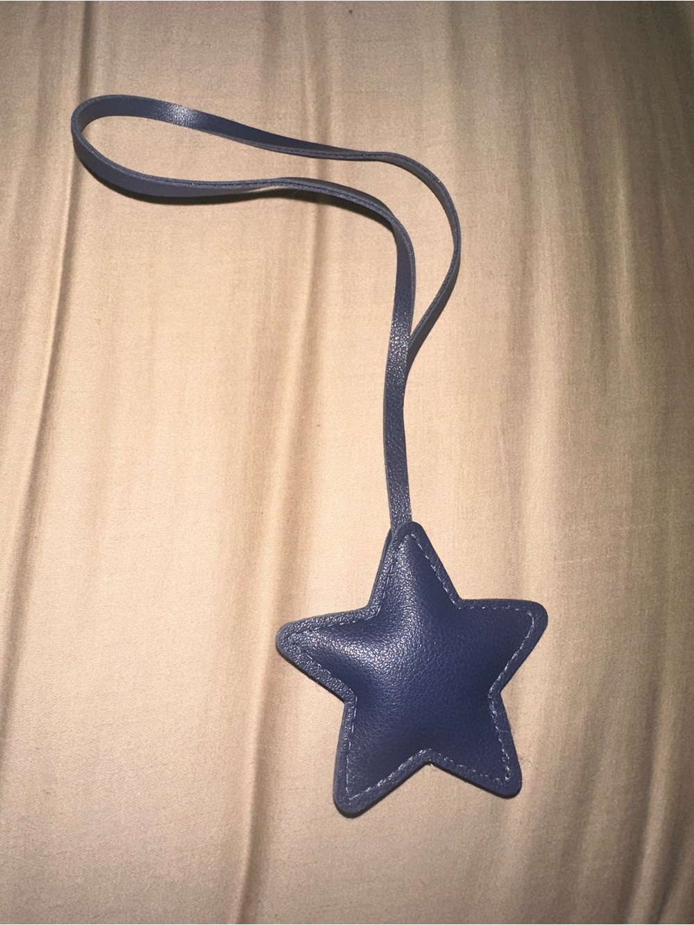 Navy Puff Star Bag Charm